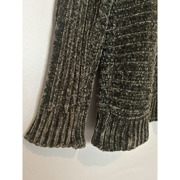 Cyrus Chenille Ribbed Oversized Sweater Womens M Forest Green Boatneck Chunky - Picture 3 of 7